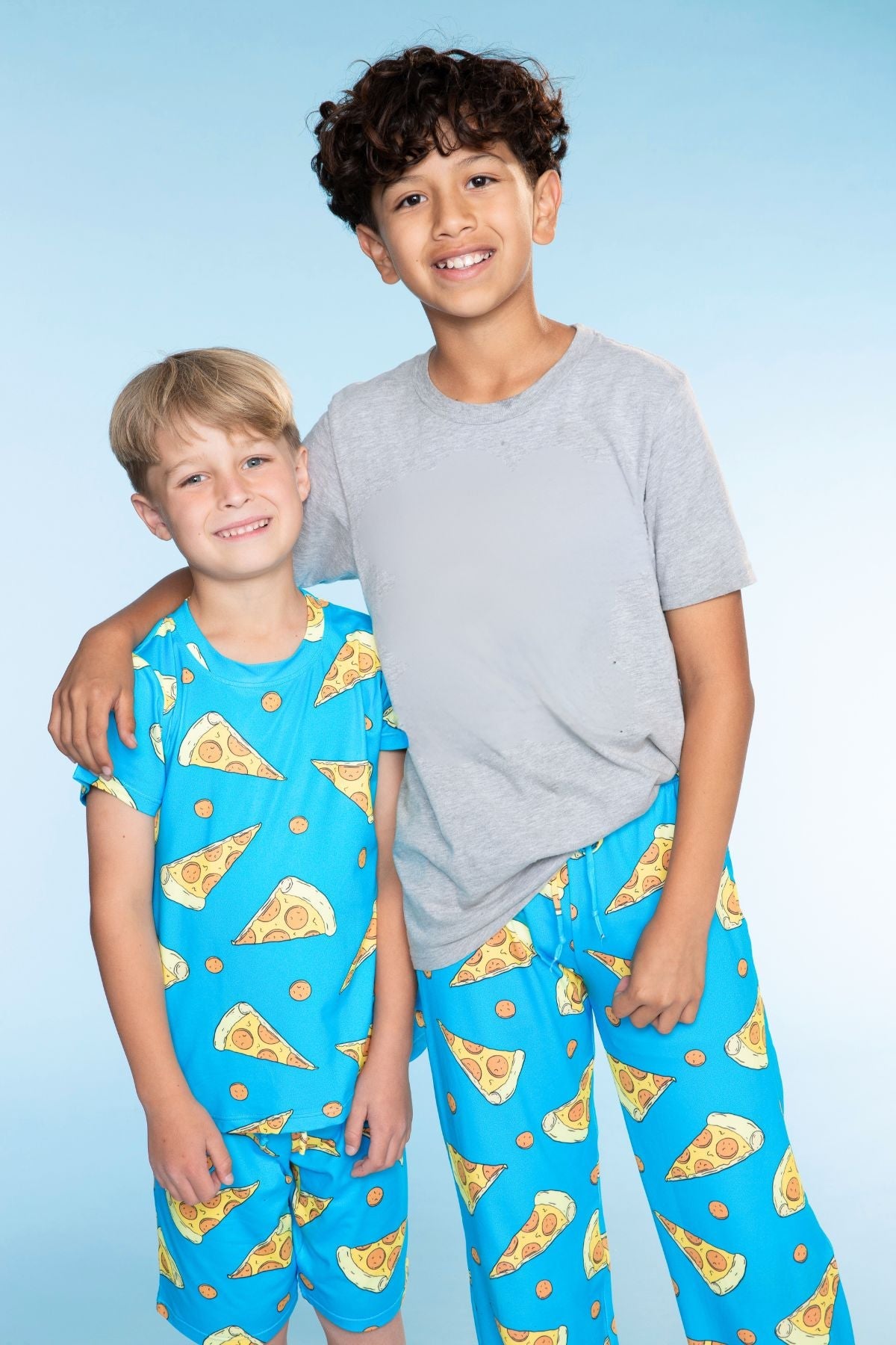 Simply Soft Short Sleeve Tee & Lounge Short - Blue Pizza