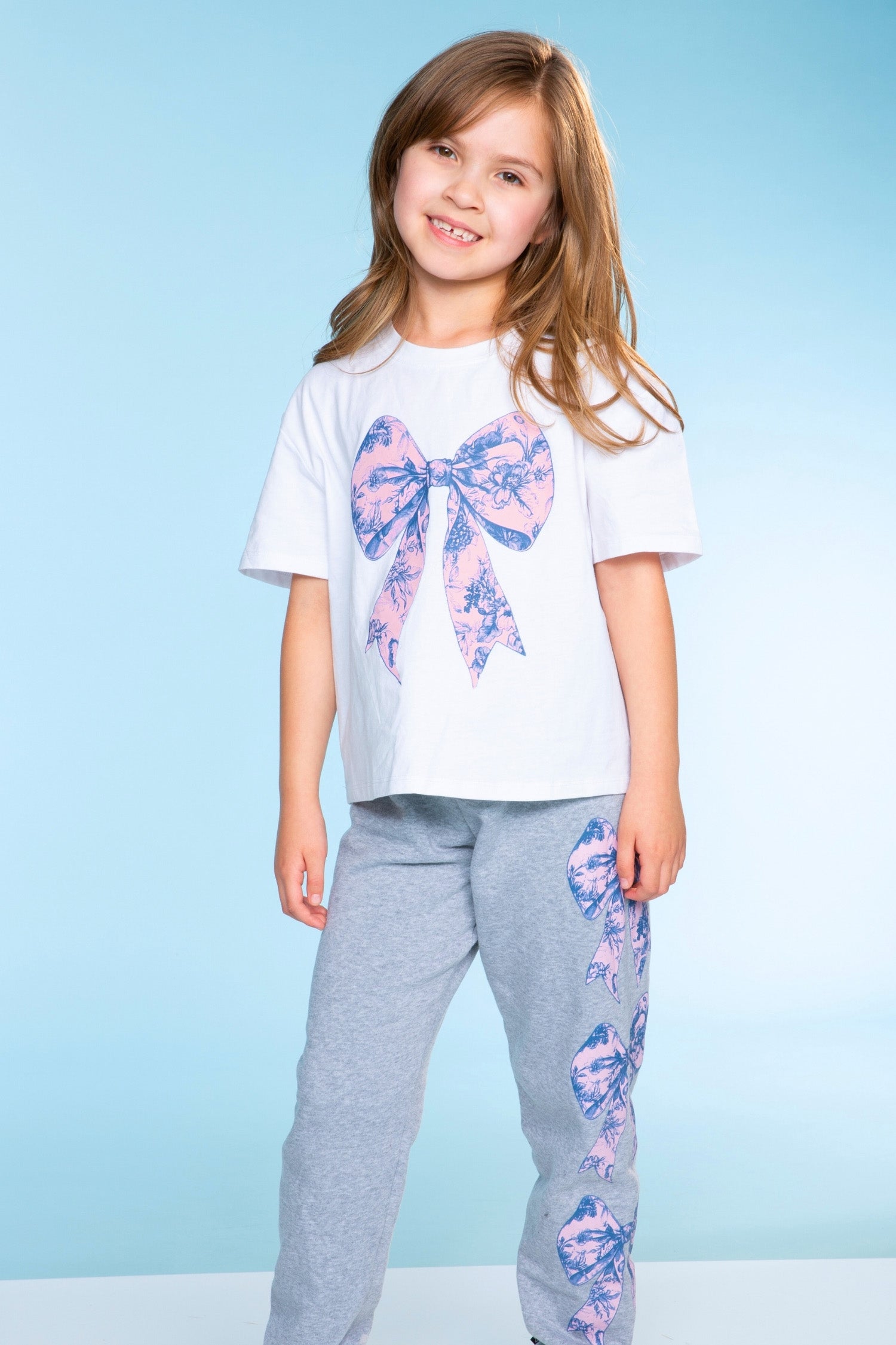 Cotton Soft French Terry Sweatpant ••• - Vintage Iris Sequin Heart