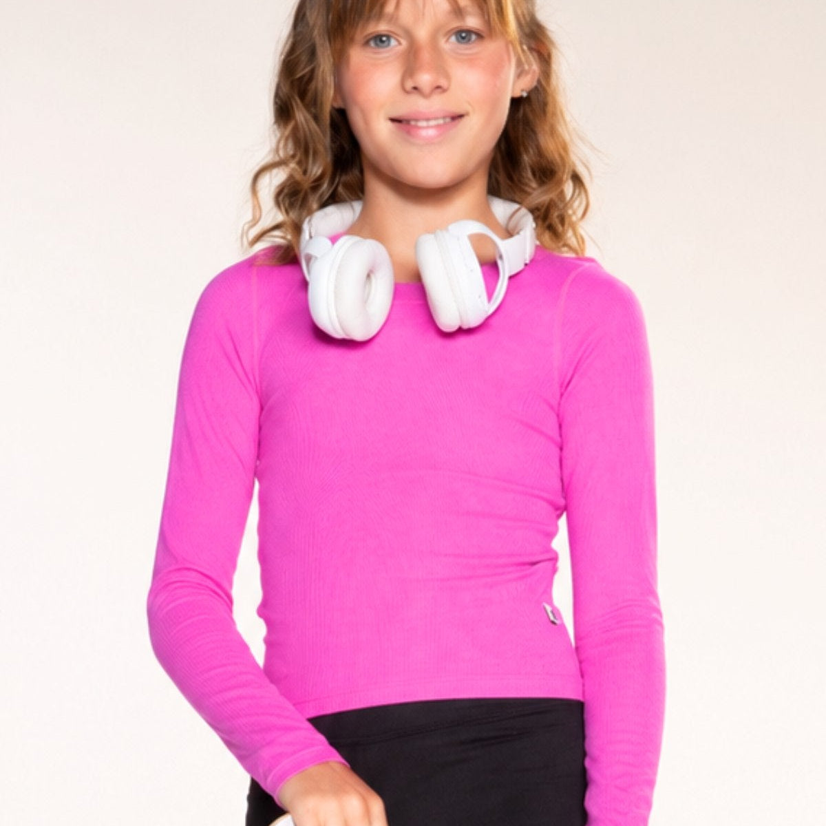 Ultra-Soft Ribbed Long Sleeve Fitted Tee