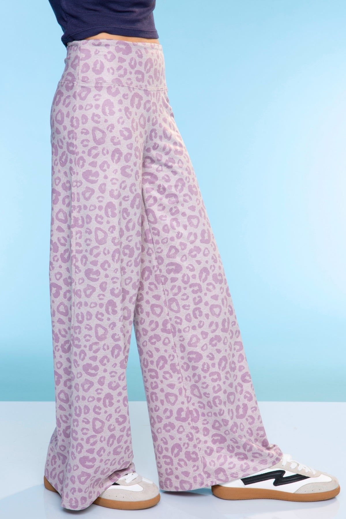 Simply Soft Luxe Wide Leg Pant - Steel Pink White Stripe - NEW!