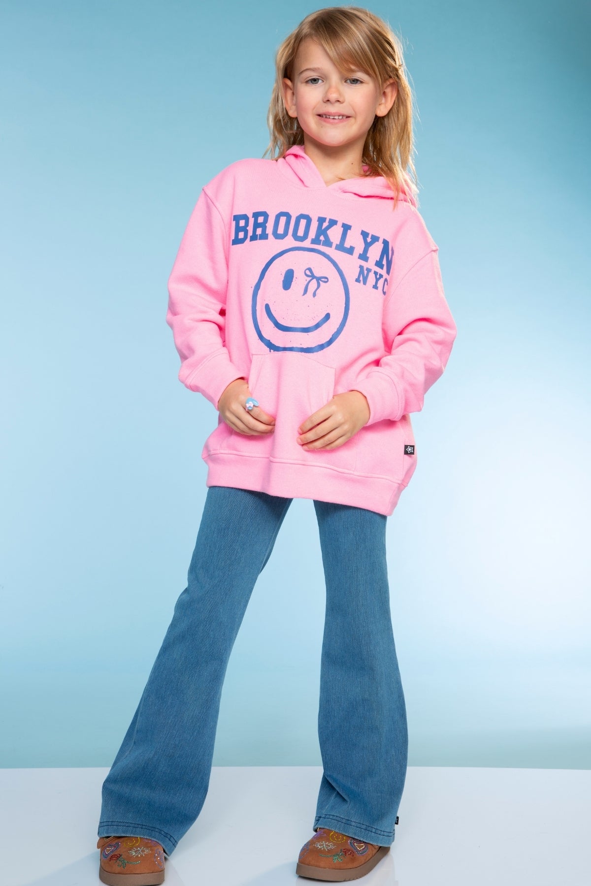 Cotton Soft Oversized Long Sleeve Hoodie - Black Leopard Cherry
