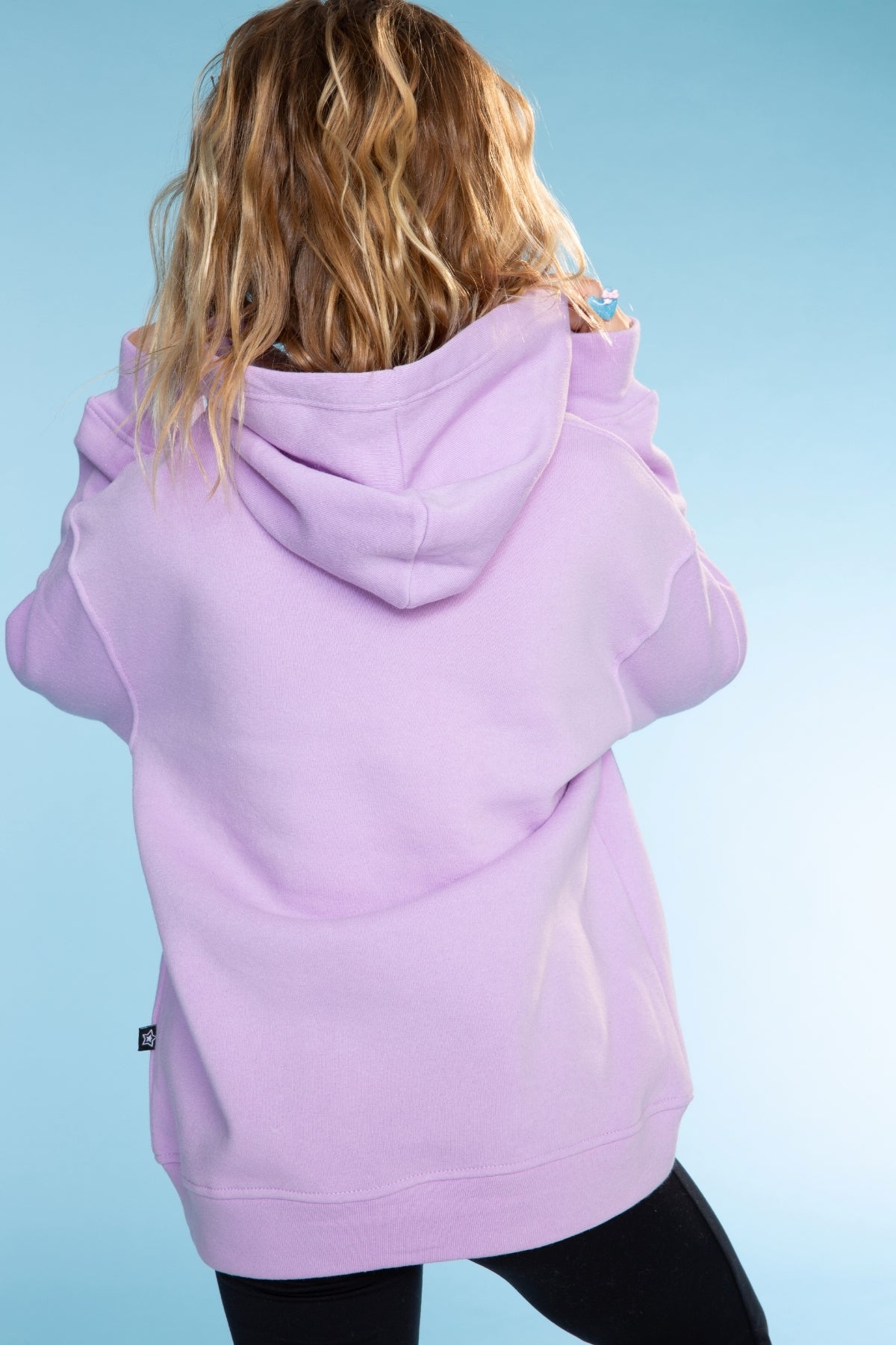 Cotton Soft Oversized Long Sleeve Hoodie - Black Leopard Cherry