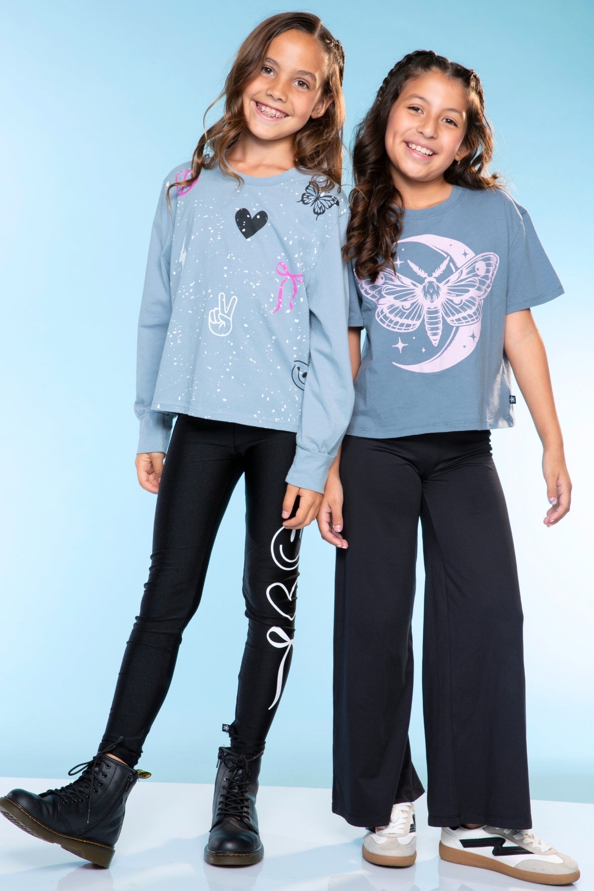 High Shine Long Legging - Black Stars