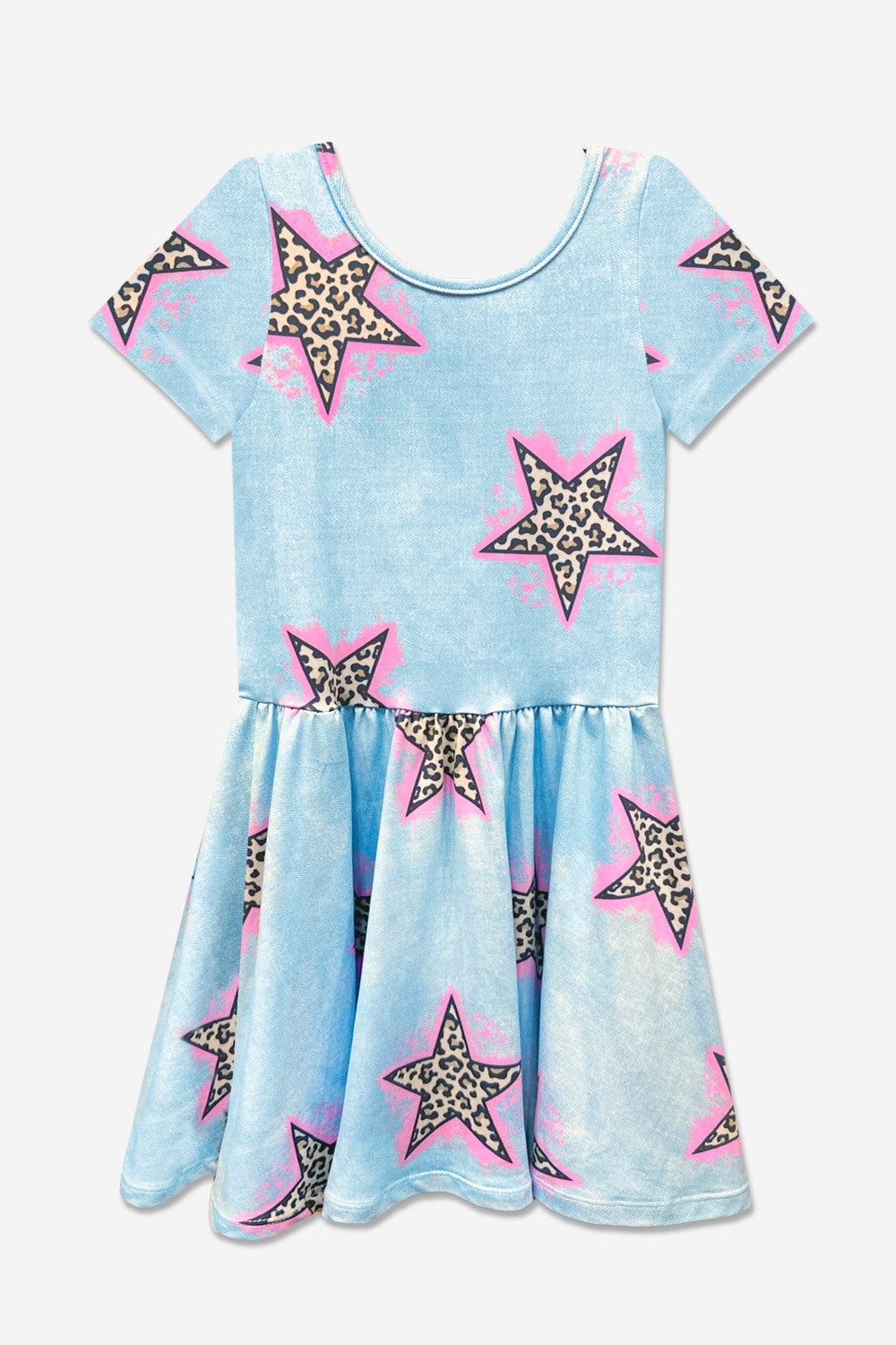 Simply Soft Short Sleeve Be Happy Dress - Tie Dye Rainbow Donuts