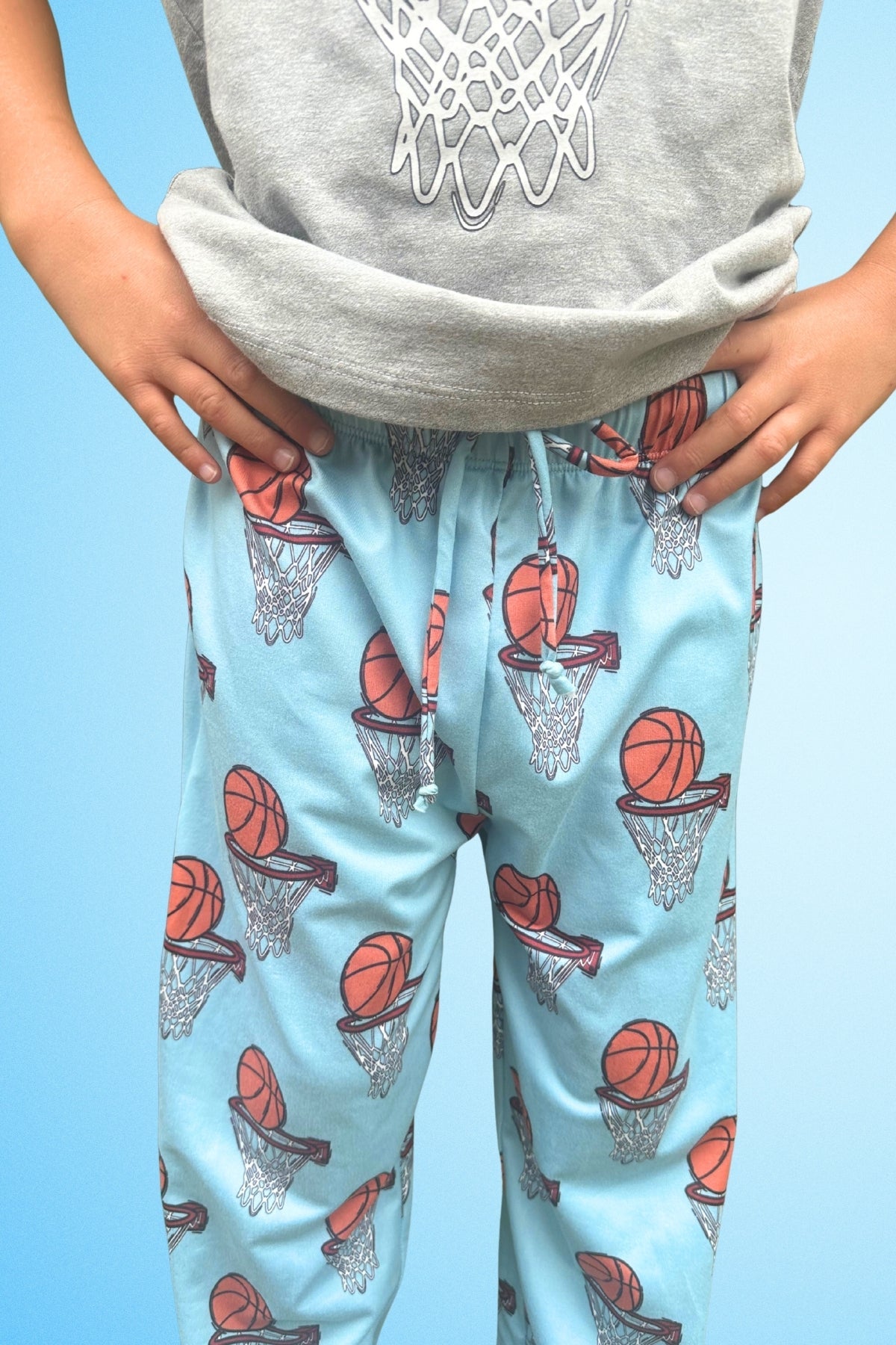 Triblend Graphic Tee & Simply Soft Karate Pant - Black Grey Cousin Crew Smile