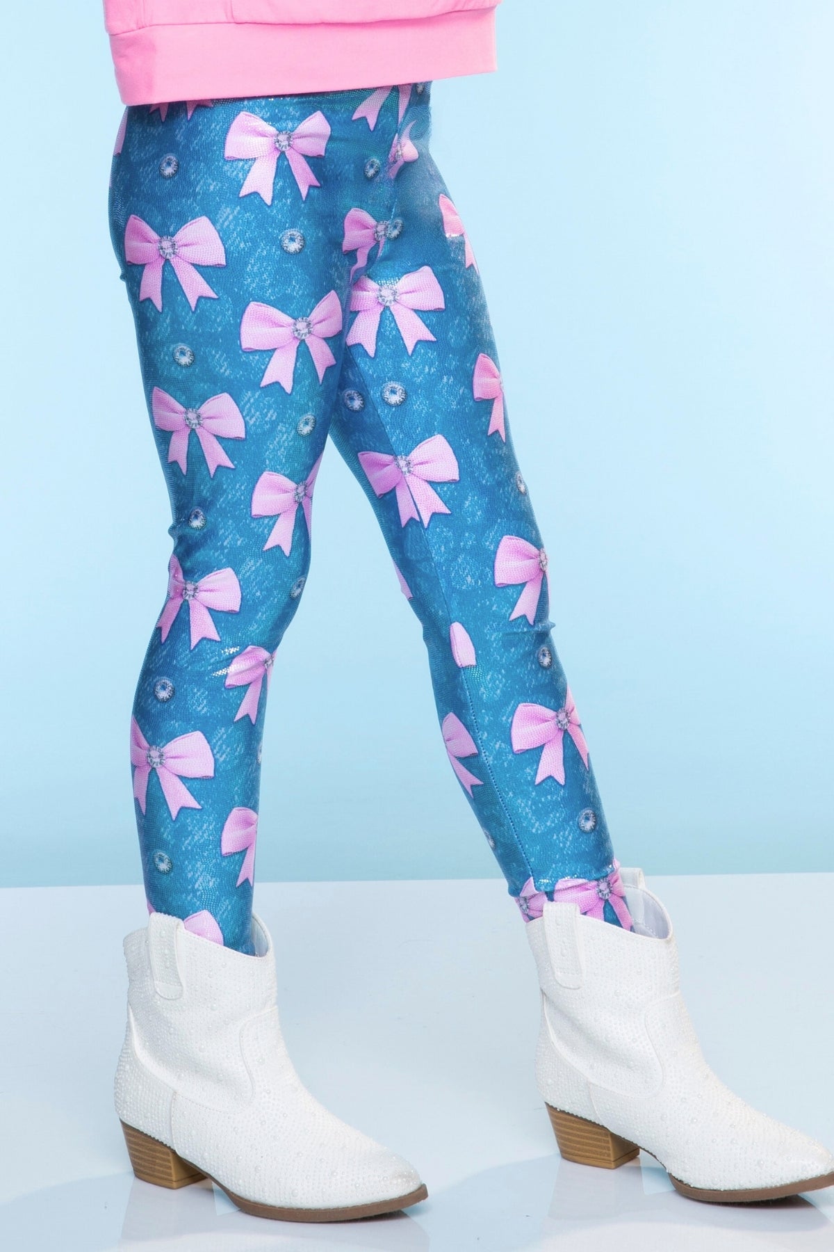Glitter Foil High Shine Legging - Black Sparkle Rainbow Gummy Bear