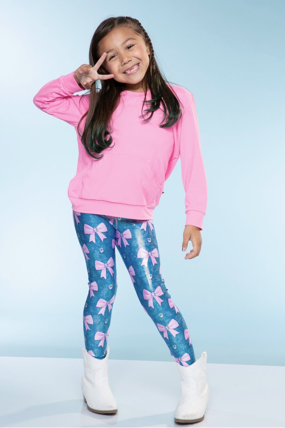 Glitter Foil High Shine Legging - Black Sparkle Rainbow Gummy Bear