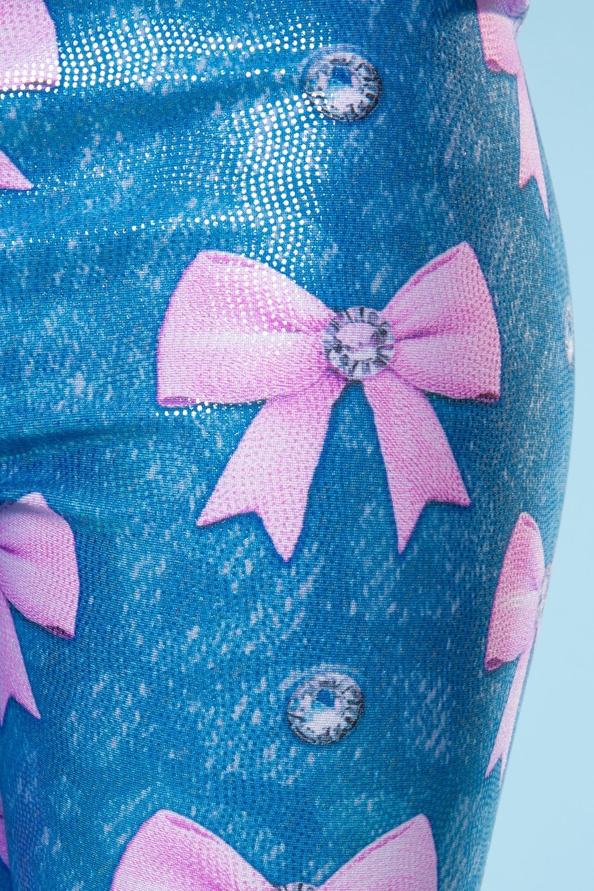 Glitter Foil High Shine Legging - Black Sparkle Rainbow Gummy Bear