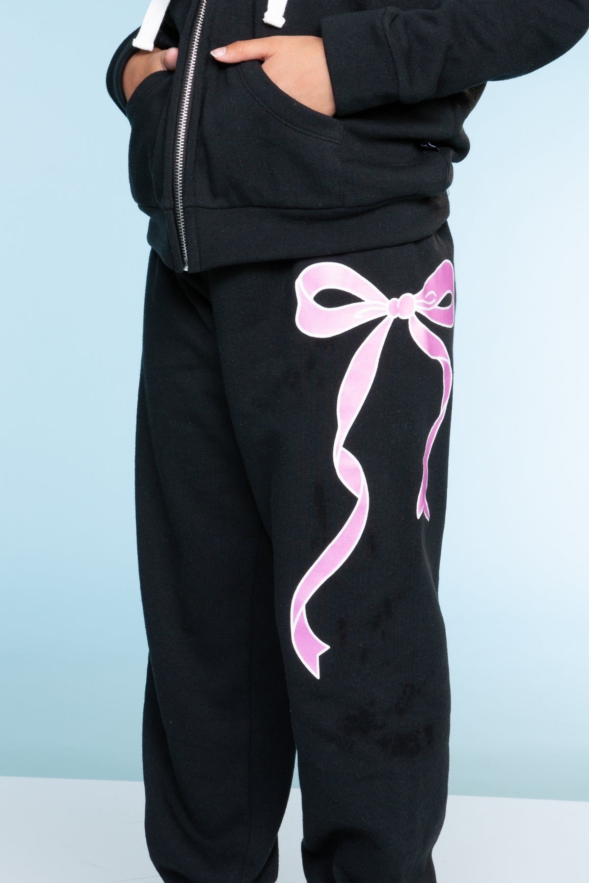 Cotton Soft French Terry Sweatpant ••• - Vintage Iris Sequin Heart