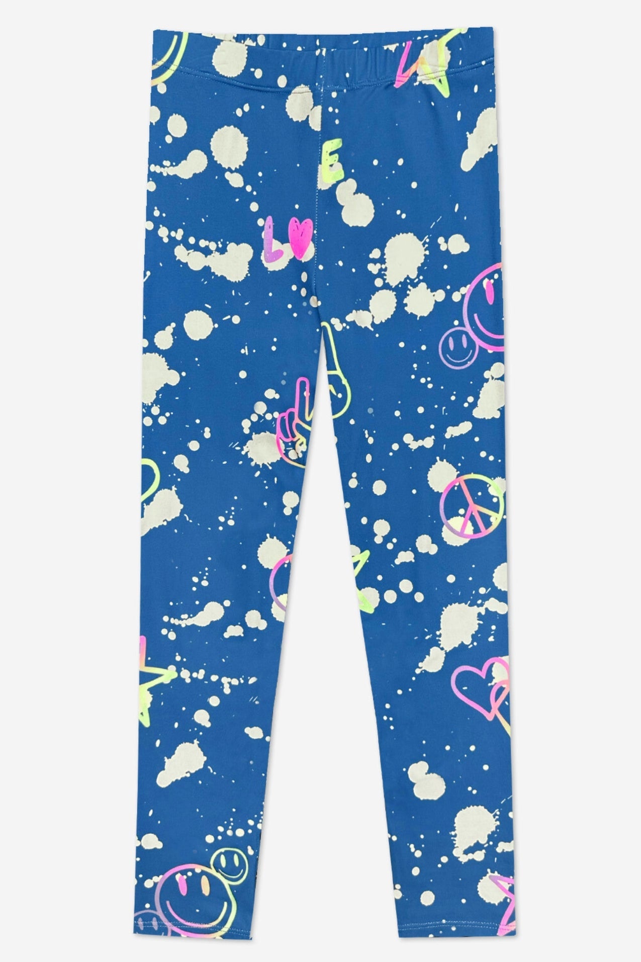 Simply Soft Long Legging - Purple Graffiti Rainbow