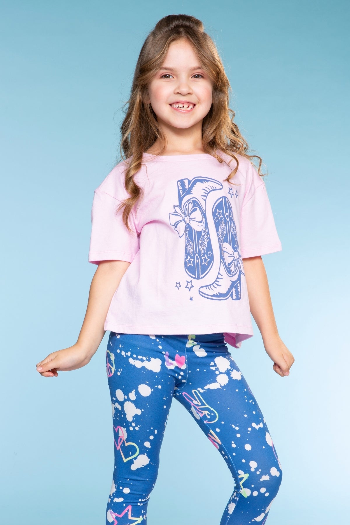 Simply Soft Long Legging - Purple Graffiti Rainbow