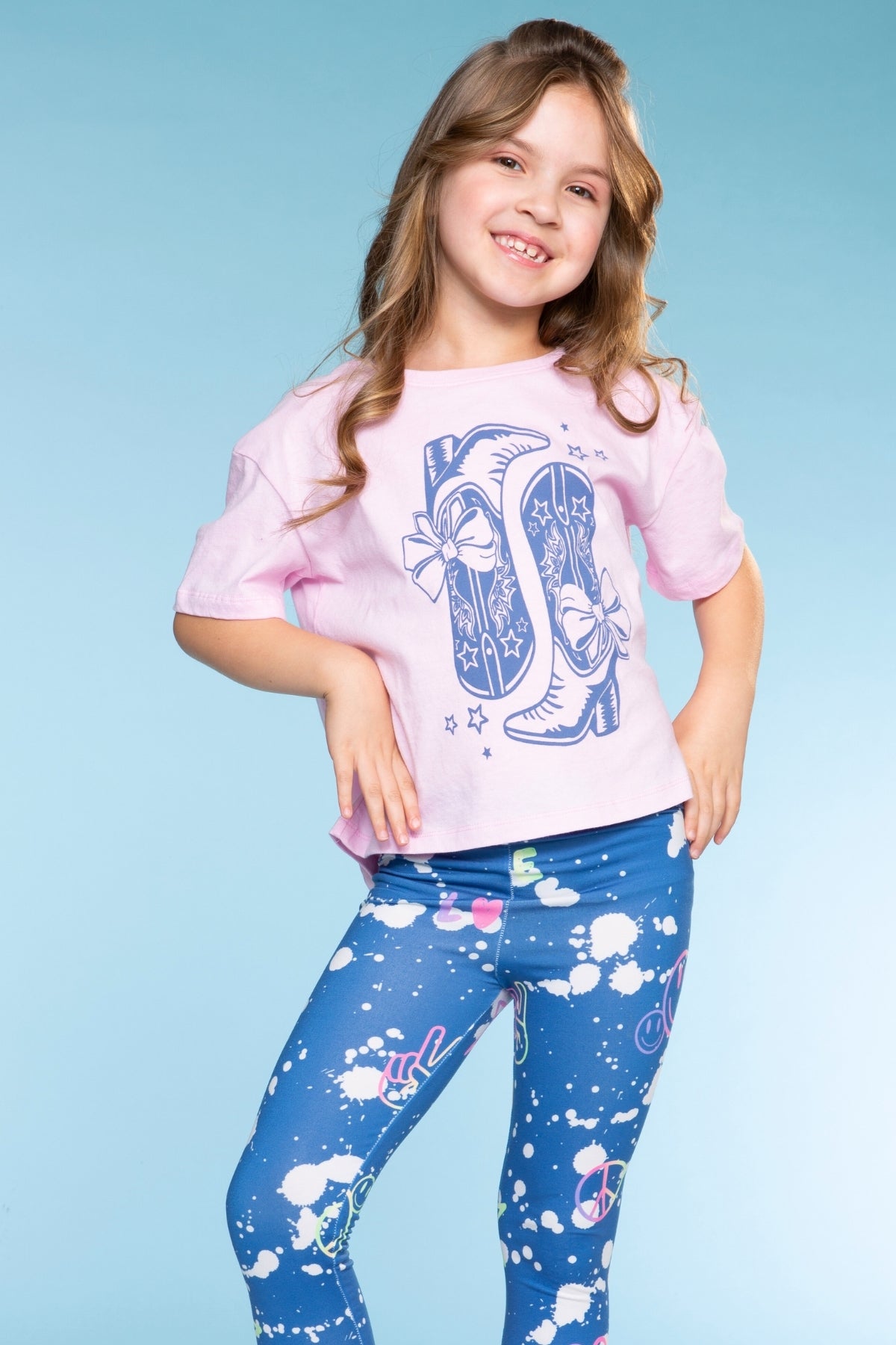 Simply Soft Long Legging - Purple Graffiti Rainbow