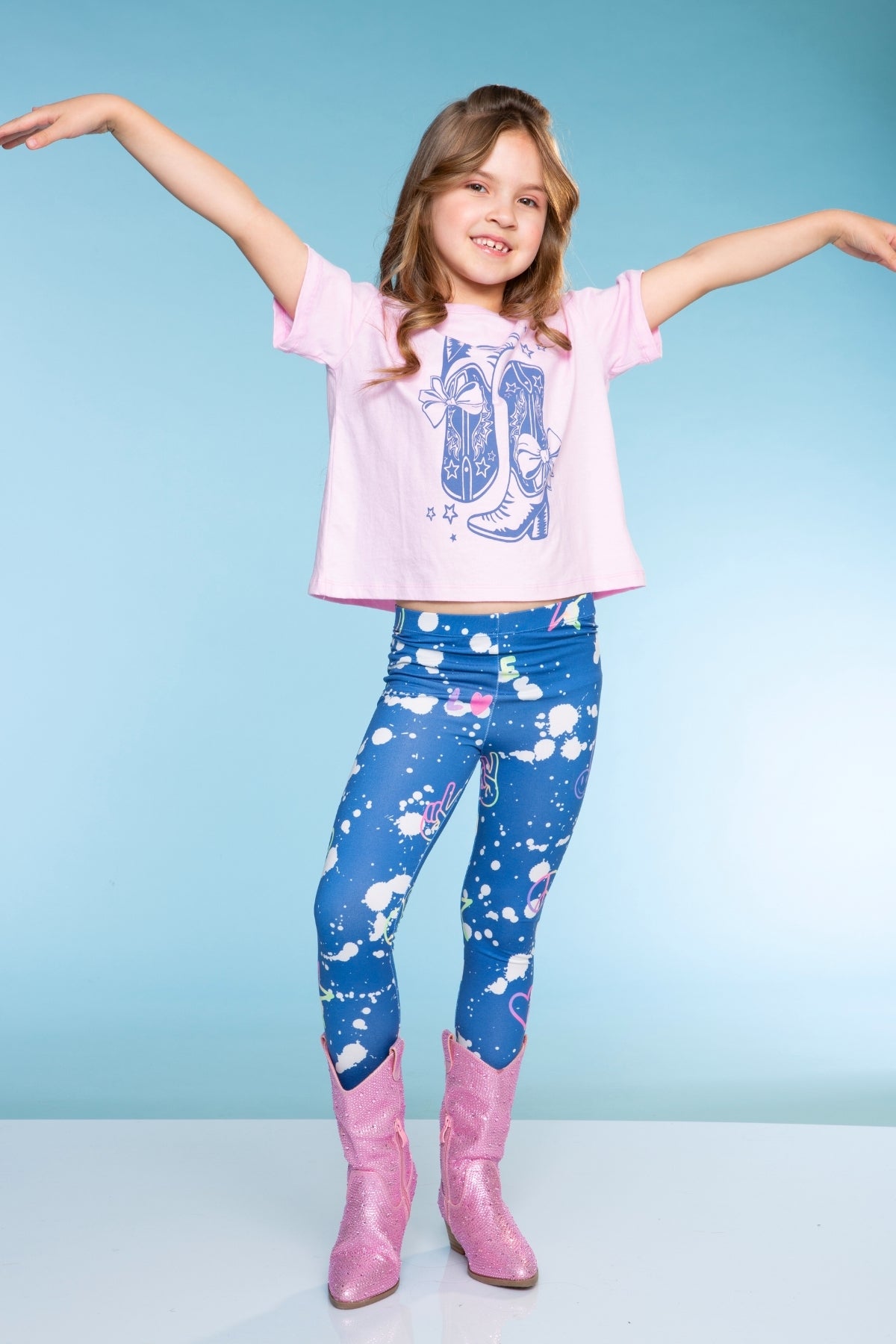Simply Soft Long Legging - Purple Graffiti Rainbow