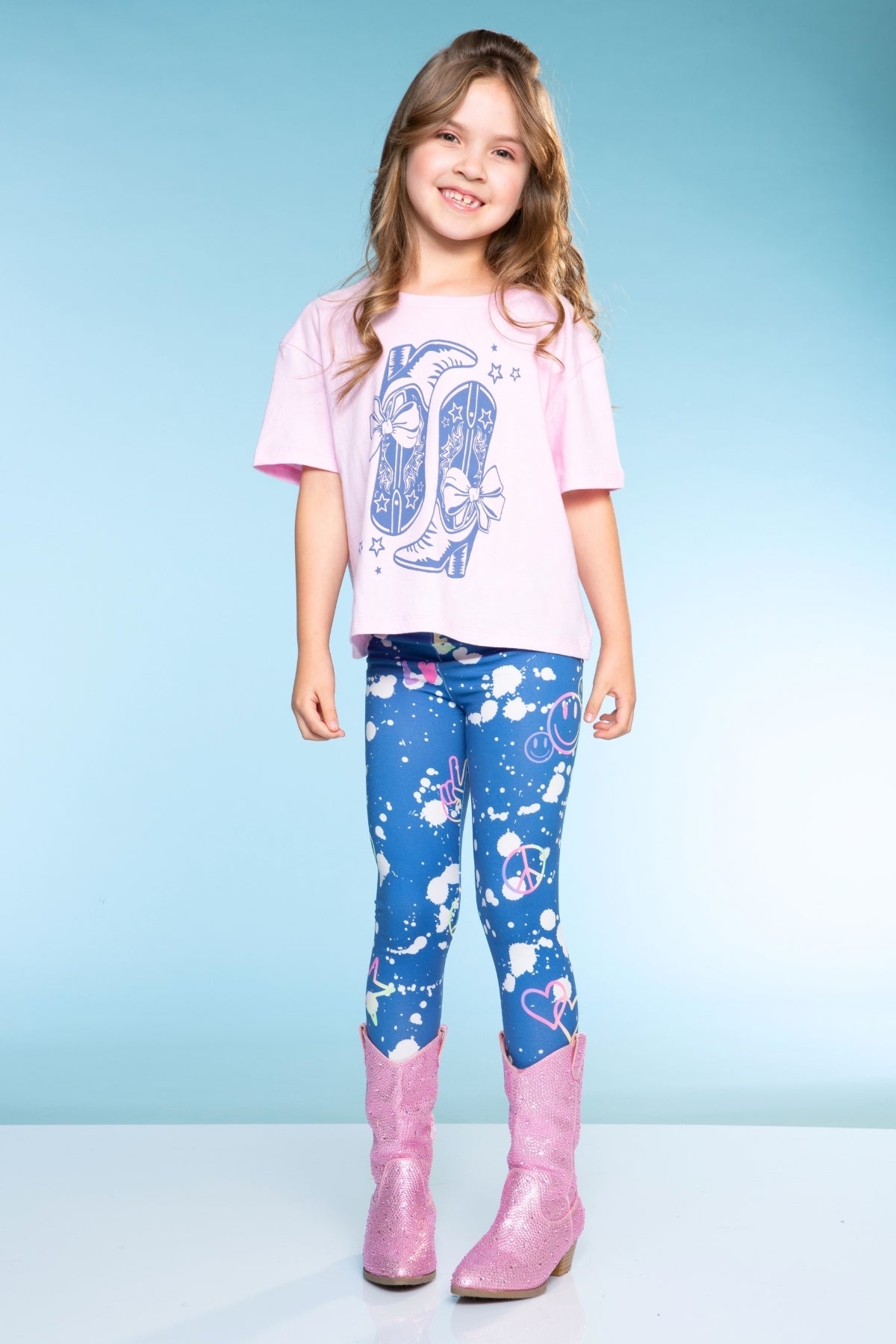 Simply Soft Long Legging - Purple Graffiti Rainbow