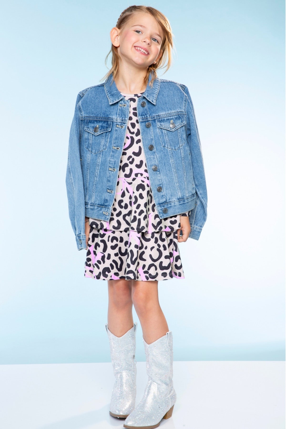 The Perfect Denim Jacket - Olive Sequin Daisy