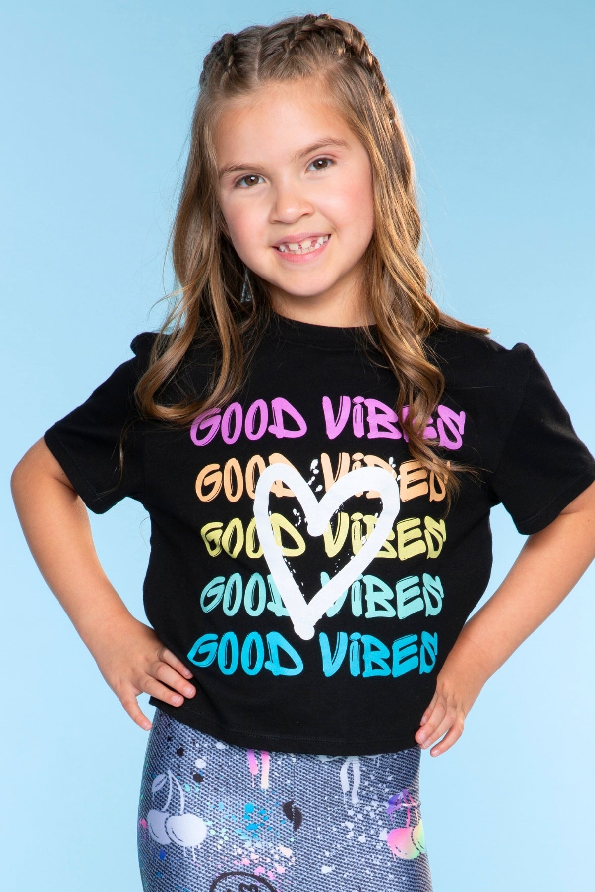 3-Pack Washed Cotton Drop Shoulder Tee - Lilac Denim Palm | Pink Good Vibes Splatter Smile | Pink Strawberry Vibes