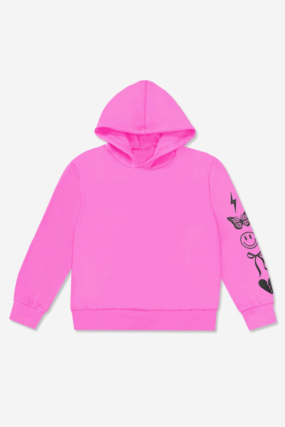 Cotton Soft French Terry Everyday Hoodie - Hot Pink Elements