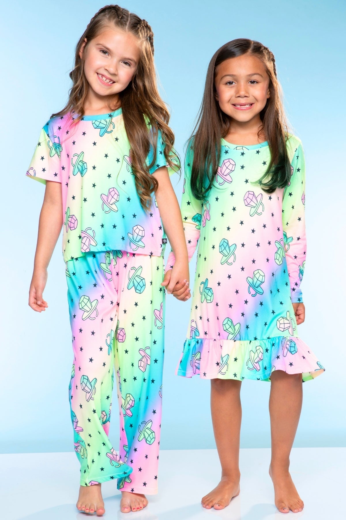 Simply Soft Easy Tee & Karate Pant - Dusty Pink Sticker Emojis