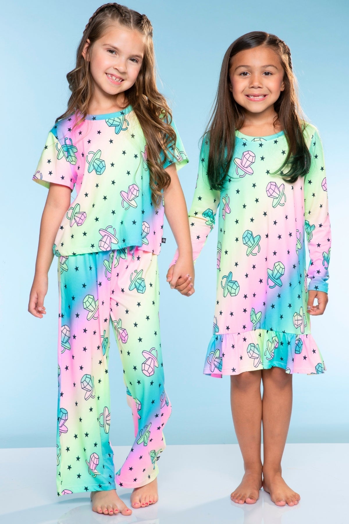 Simply Soft Easy Tee & Karate Pant - Dusty Pink Sticker Emojis