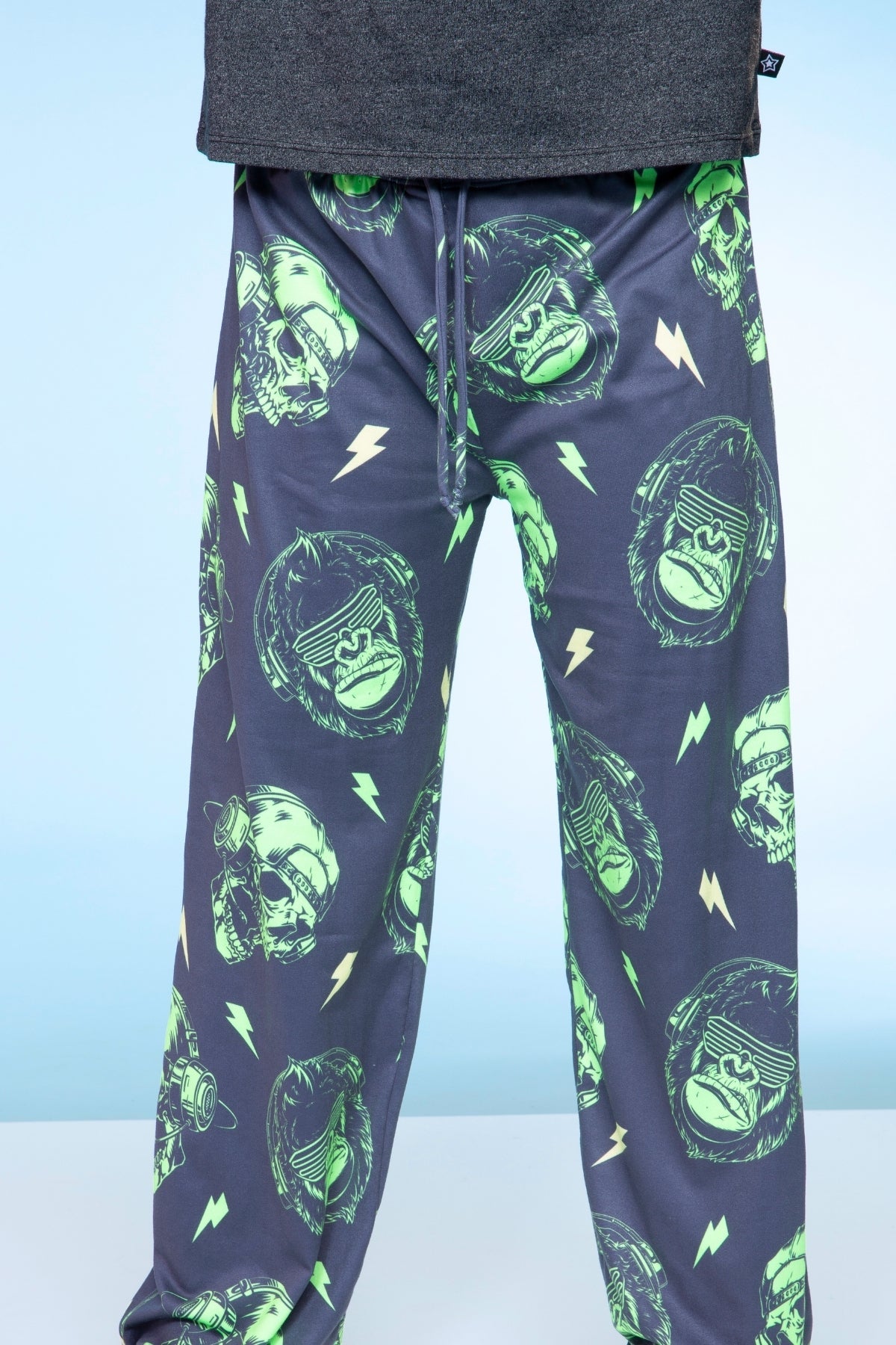 Triblend Graphic Tee & Simply Soft Karate Pant - Heather Grey Denim Basketball