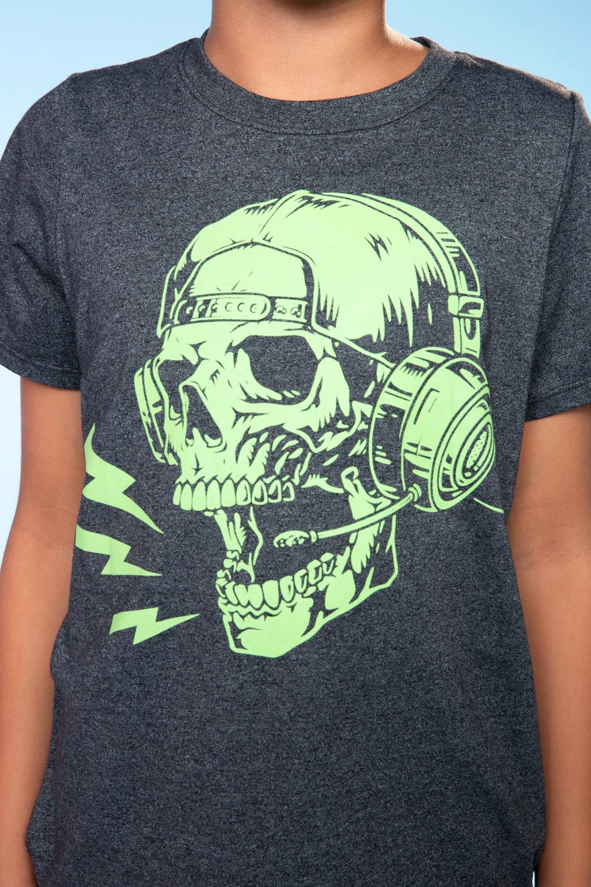 Triblend Graphic Tee & Simply Soft Karate Pant - Heather Grey Denim Basketball