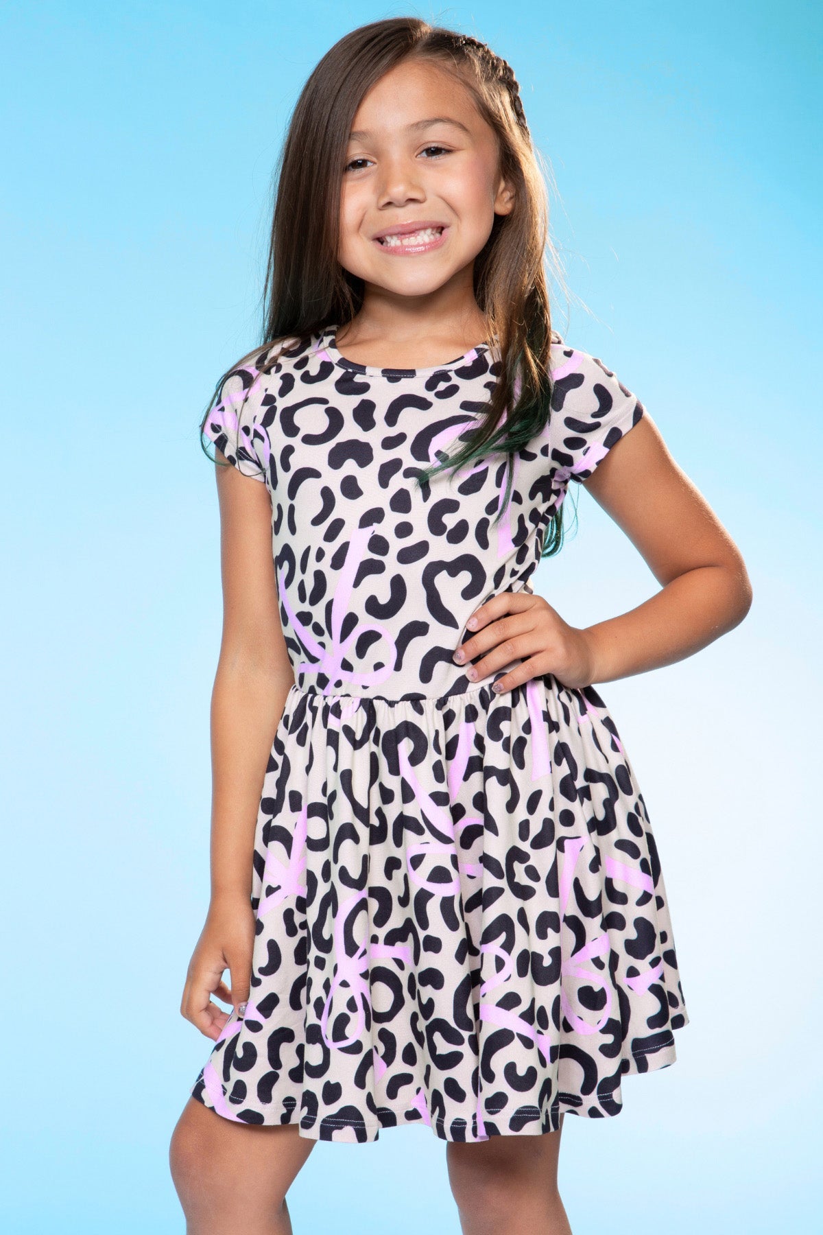 Simply Soft Short Sleeve Be Happy Dress - Tie Dye Rainbow Donuts