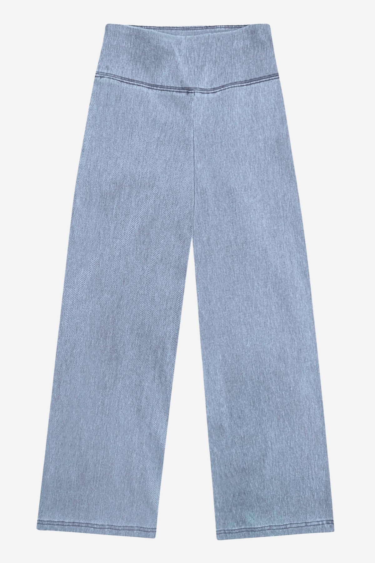 Super Stretch Soft Denim Wide Leg Jegging - Light Blue Denim - NEW!