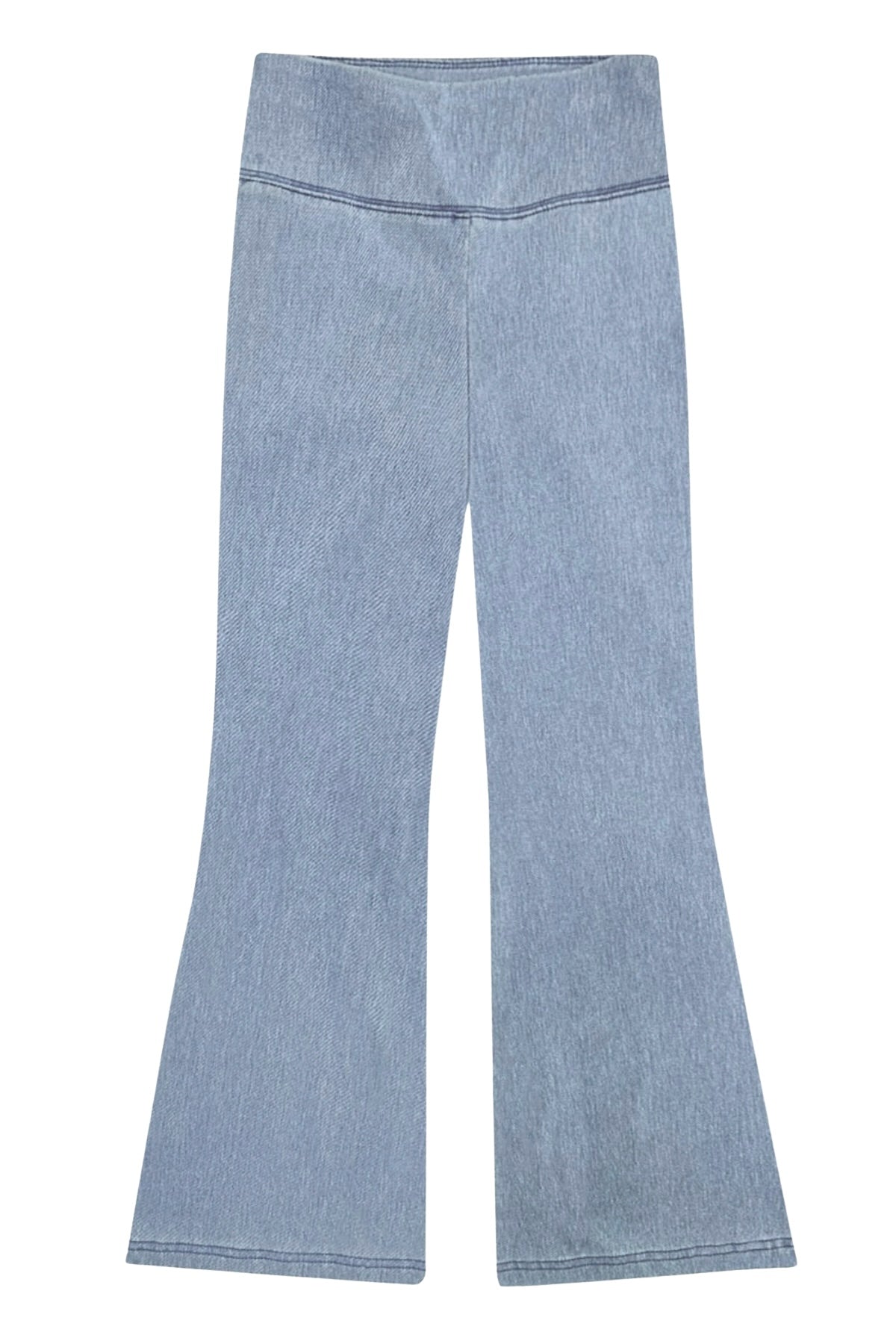 Super Stretch Soft Denim Flare Jegging - Light Blue Denim - NEW!
