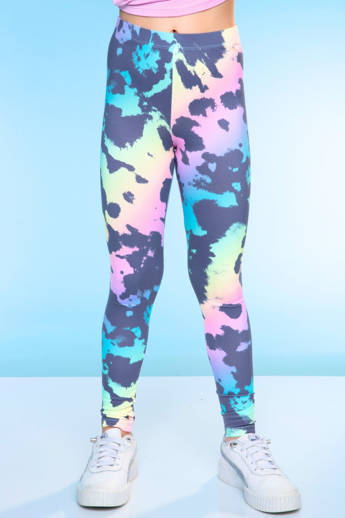 Simply Soft Long Legging - Purple Graffiti Rainbow
