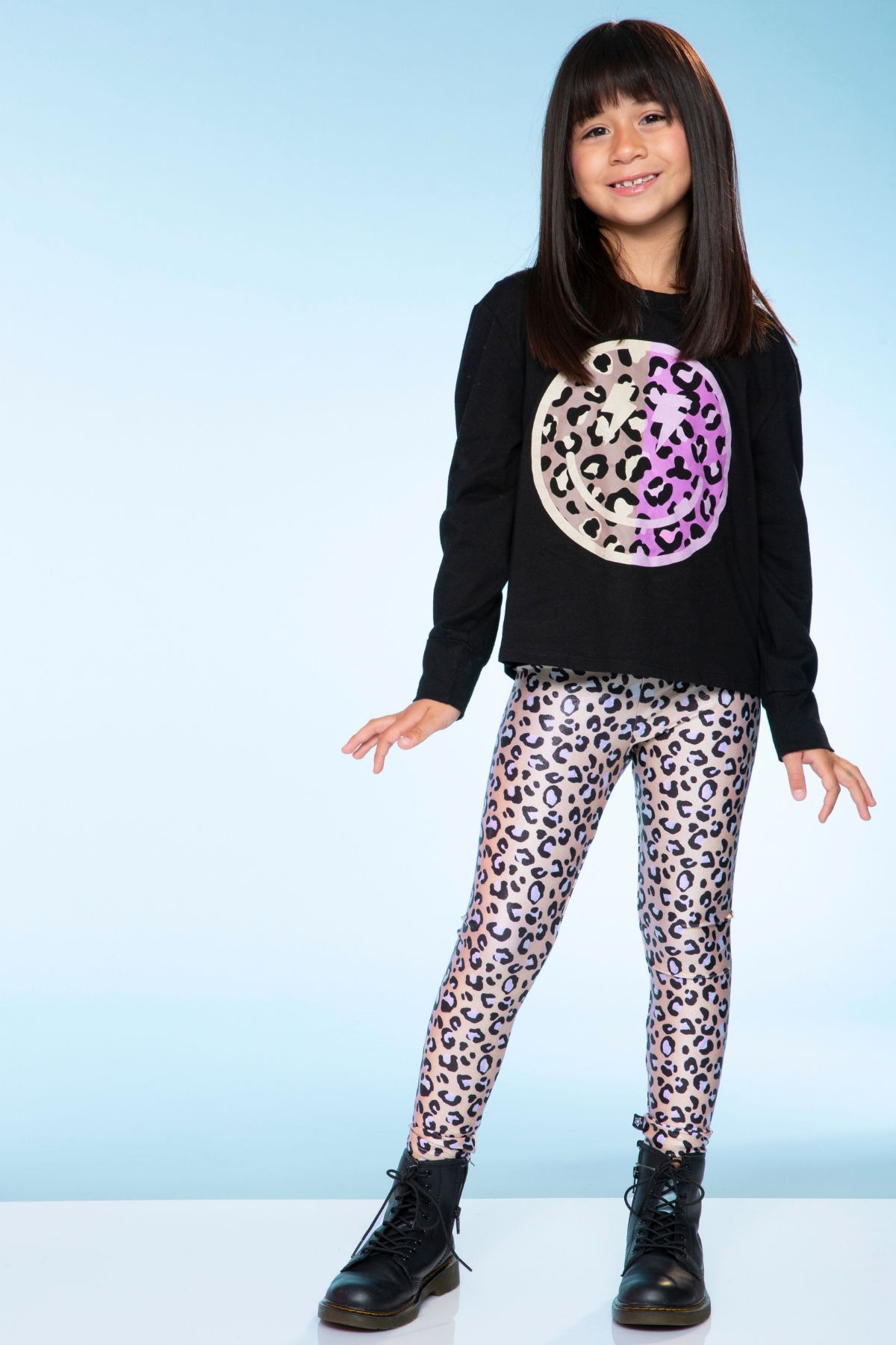 Glitter Foil High Shine Legging - Taupe Leopard - NEW!