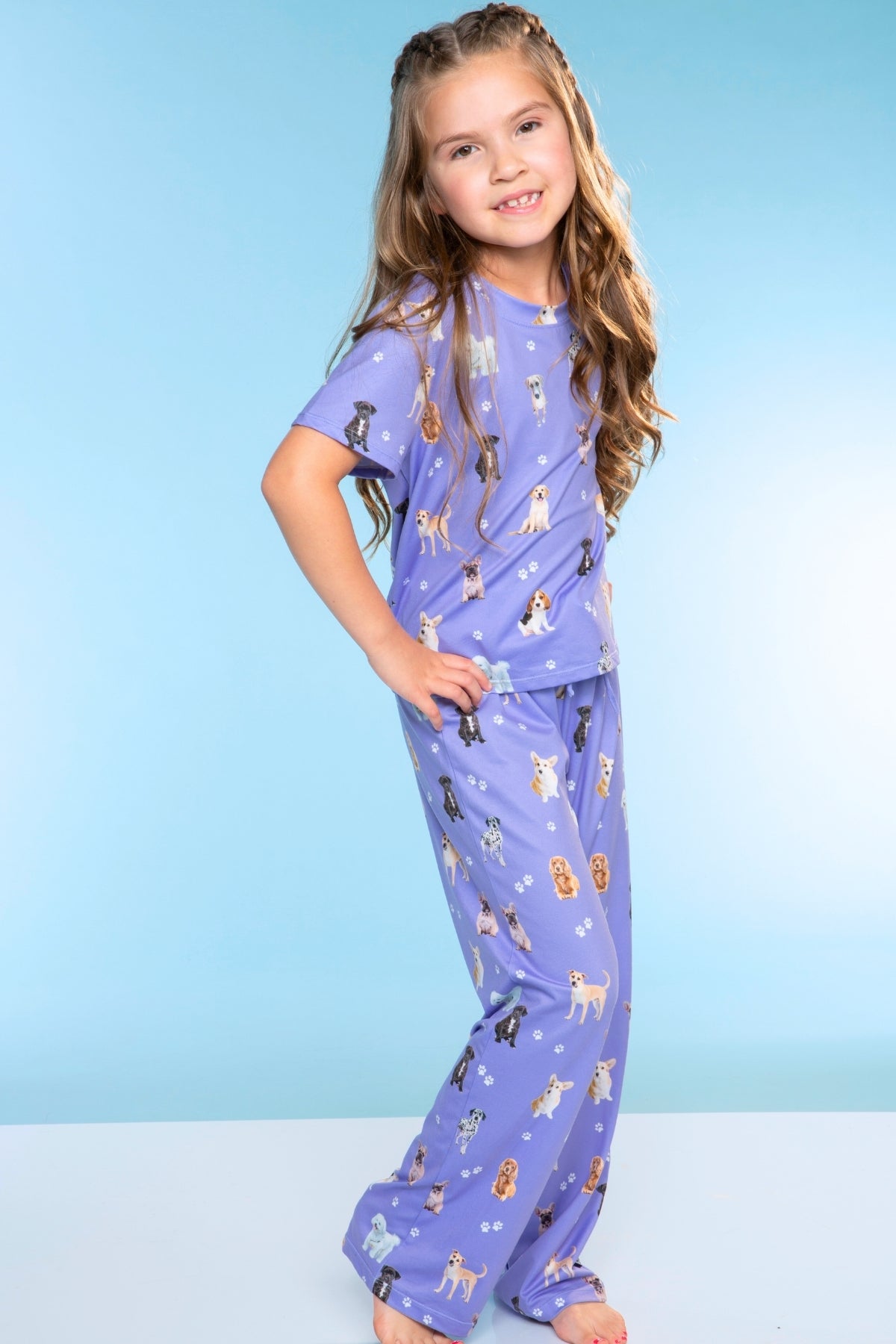 Simply Soft Easy Tee & Karate Pant - Dusty Pink Sticker Emojis