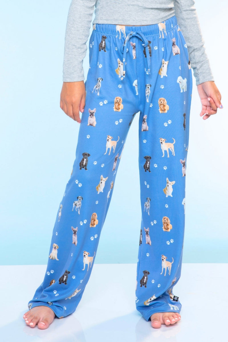 Simply Soft Karate Pant. - Vintage Blue Puppy