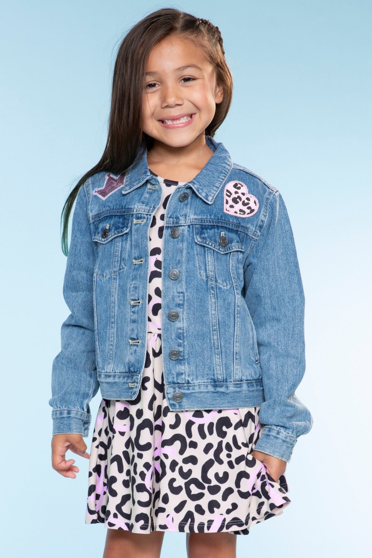 The Perfect Denim Jacket - Lt Denim White Daisy