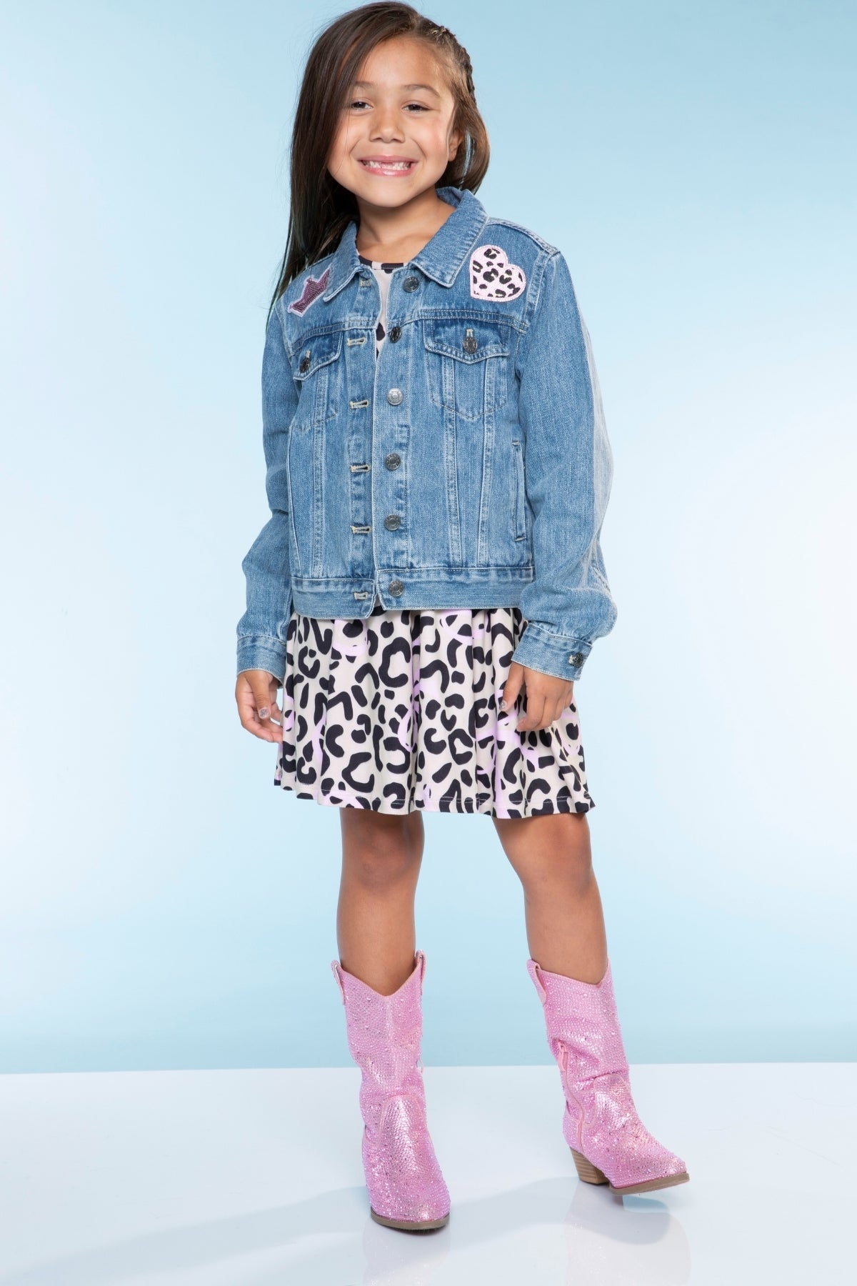 The Perfect Denim Jacket - Lt Denim White Daisy