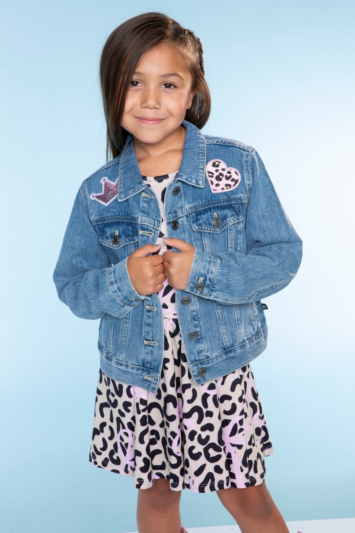 The Perfect Denim Jacket - Olive Sequin Daisy