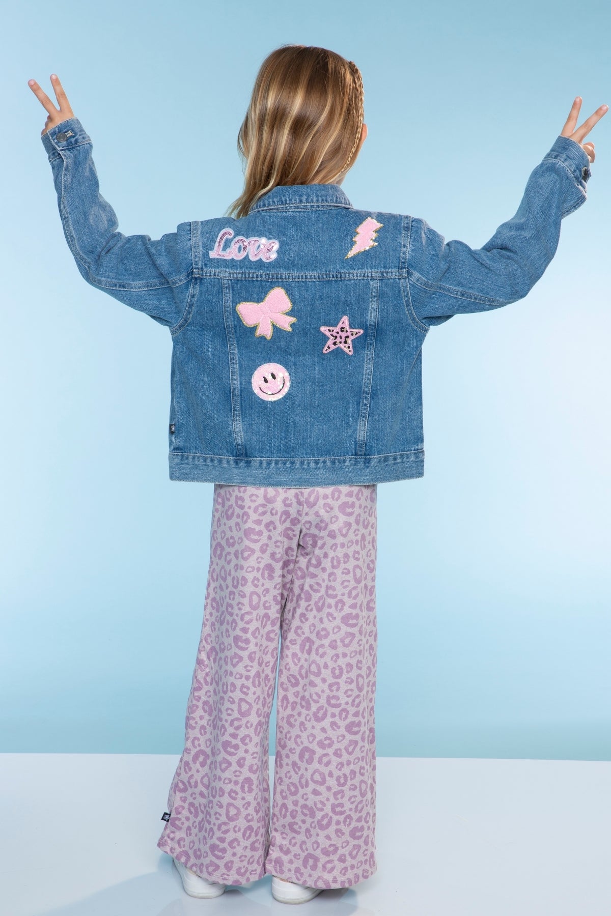 The Perfect Denim Jacket - Olive Sequin Daisy