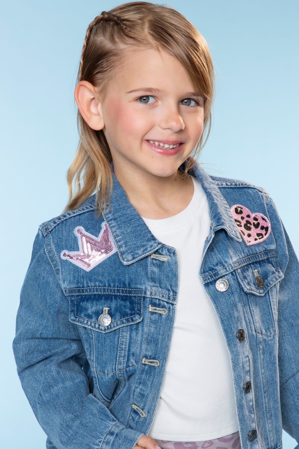 The Perfect Denim Jacket - Lt Denim White Daisy