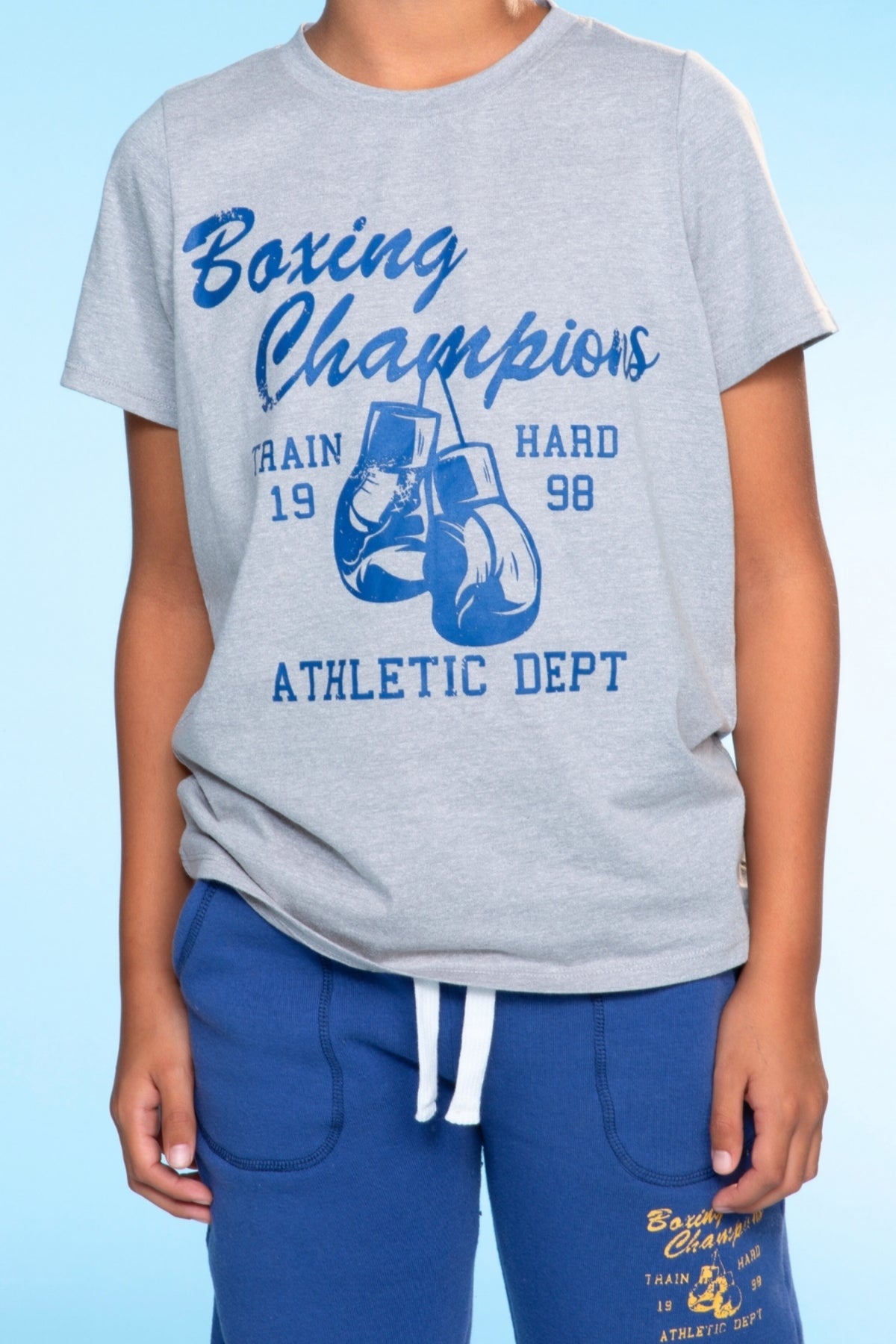 Triblend Graphic Tee - Lt Grey Boxing Champ