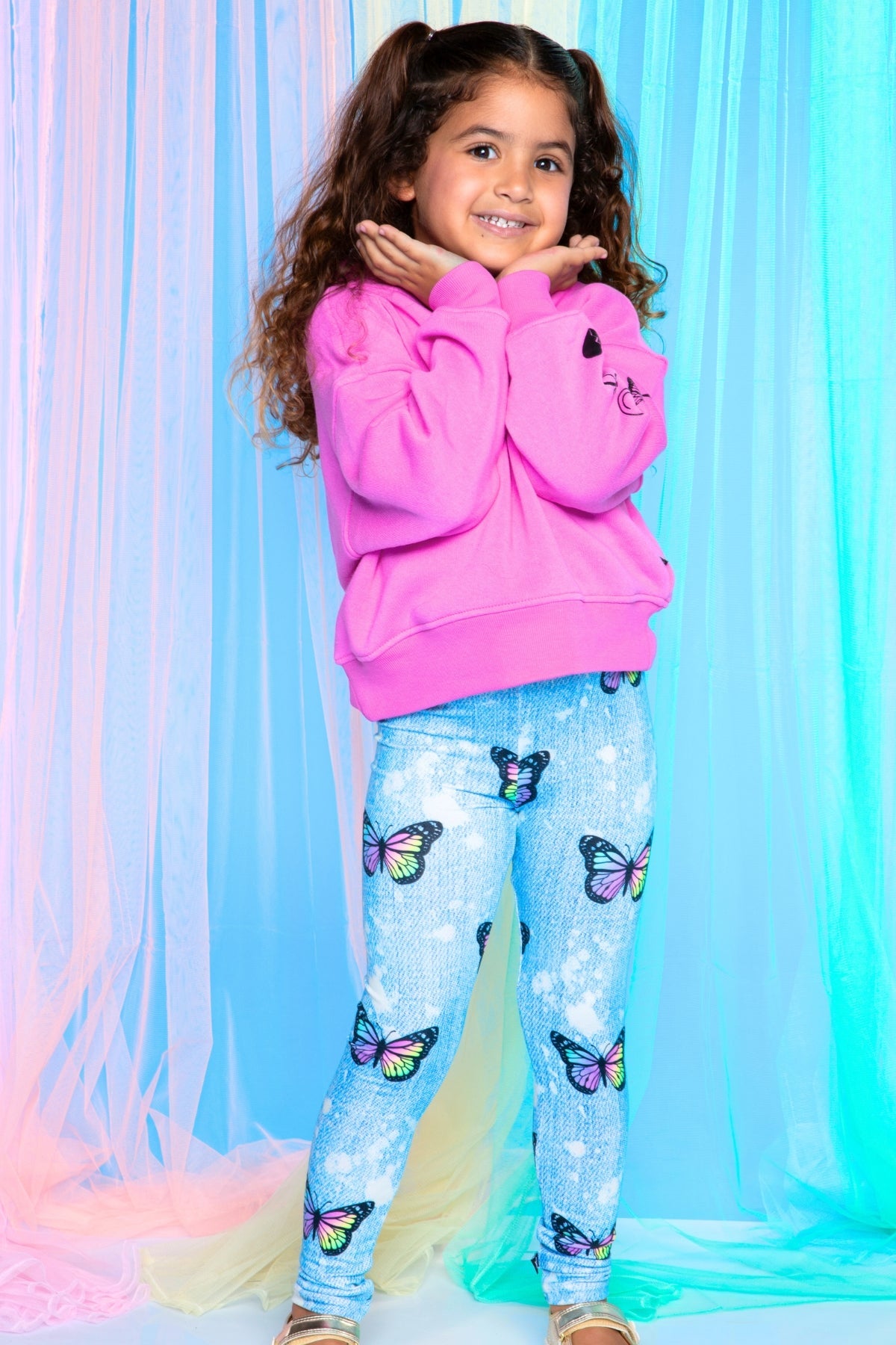 Simply Soft Long Legging - Purple Graffiti Rainbow