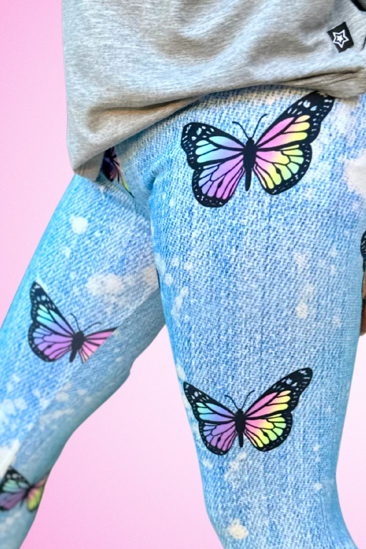 Simply Soft Long Legging - Purple Graffiti Rainbow
