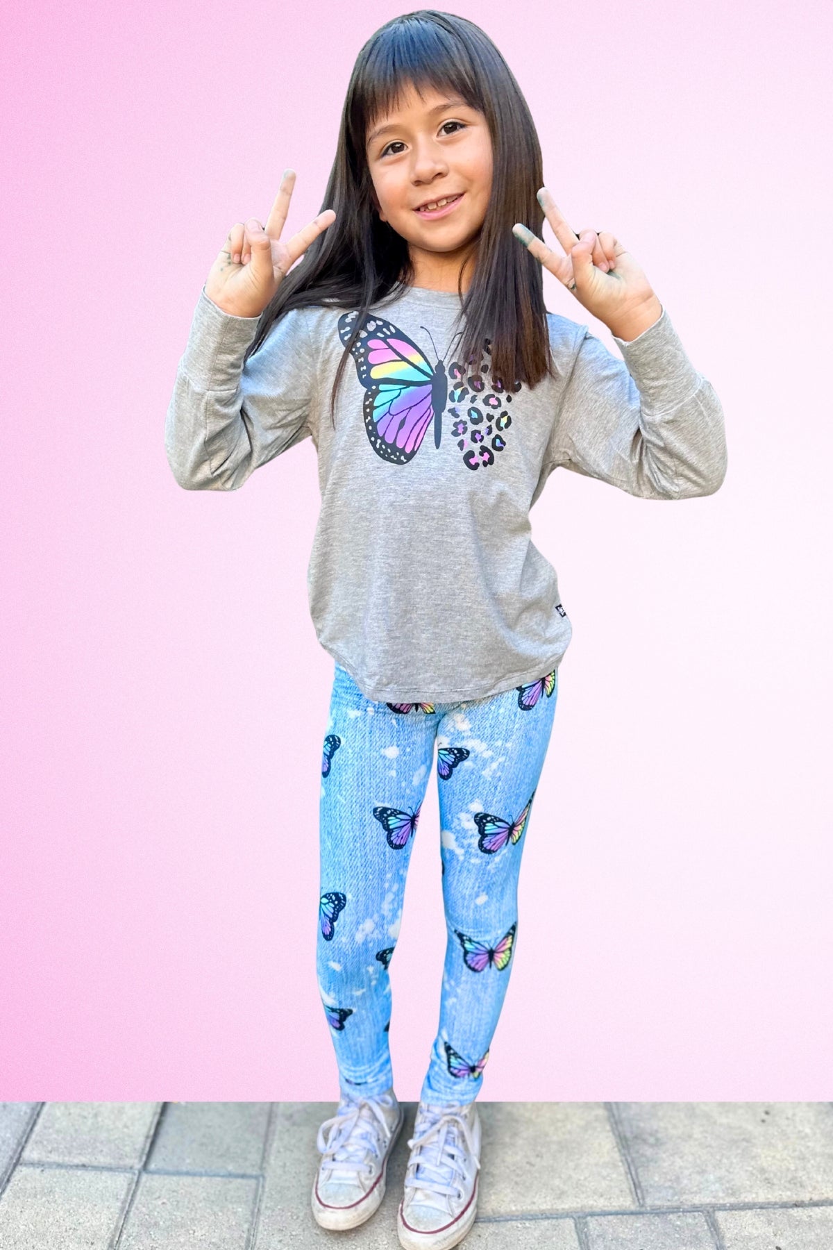 Simply Soft Long Legging - Purple Graffiti Rainbow