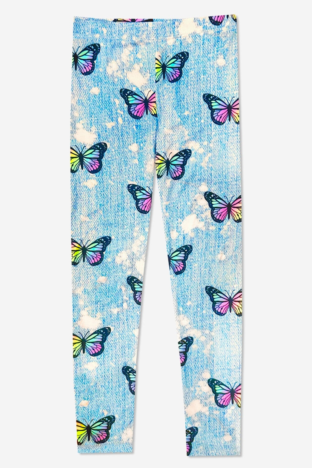 Simply Soft Long Legging - Denim Butterfly