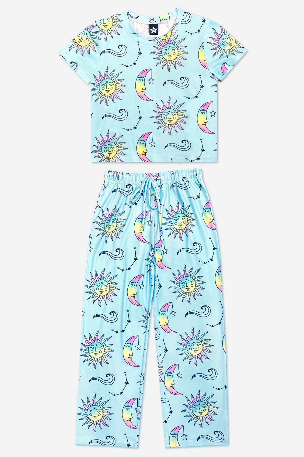 Simply Soft Easy Tee & Karate Pant - Dusty Pink Sticker Emojis