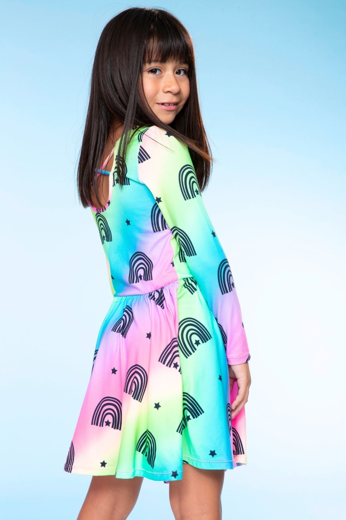 Simply Soft Long Sleeve Be Happy Dress.. - Camo Pink Graffiti Emojis