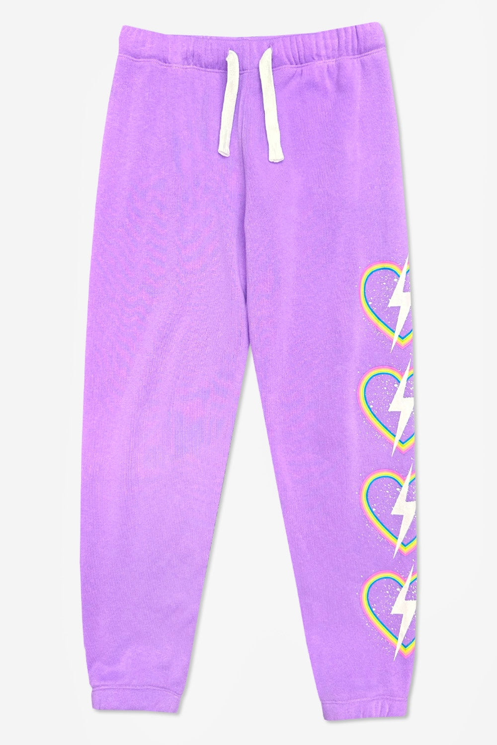 Cotton Soft French Terry Sweatpant ••• - Vintage Iris Sequin Heart