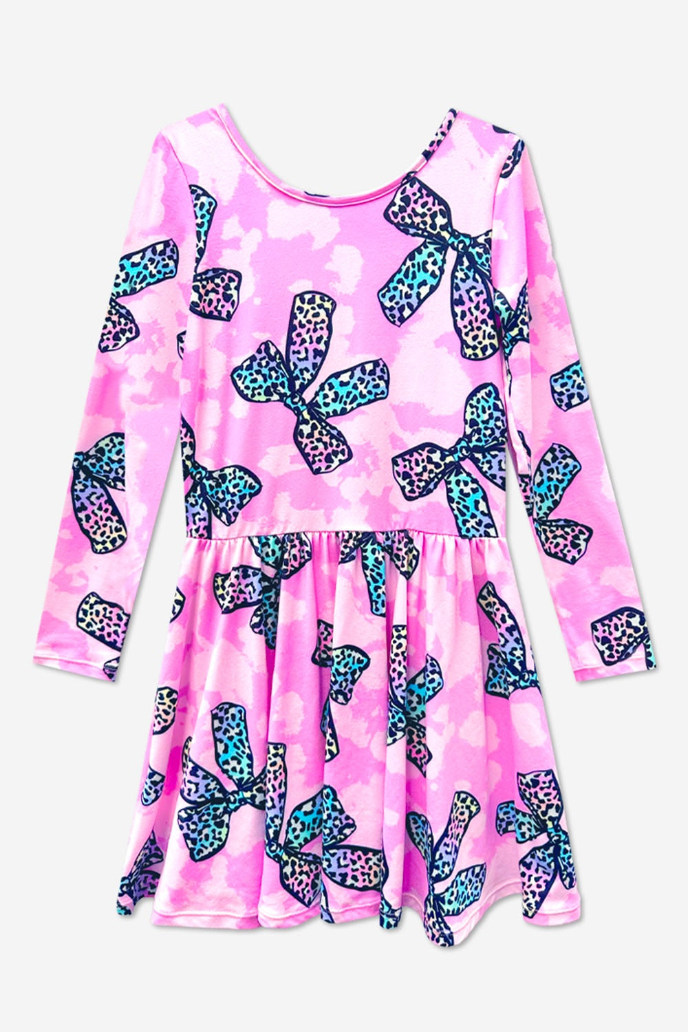 Simply Soft Long Sleeve Be Happy Dress.. - Camo Pink Graffiti Emojis