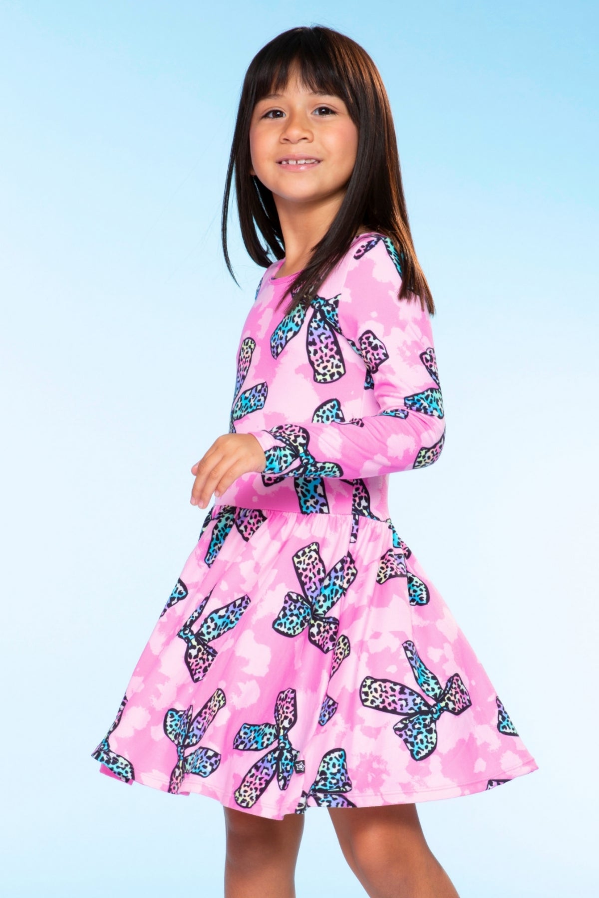 Simply Soft Long Sleeve Be Happy Dress.. - Purple Smile Retro
