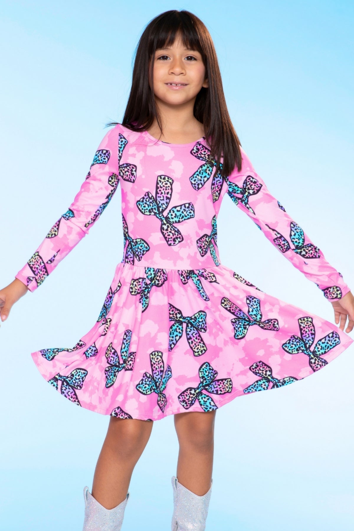 Simply Soft Long Sleeve Be Happy Dress.. - Purple Smile Retro