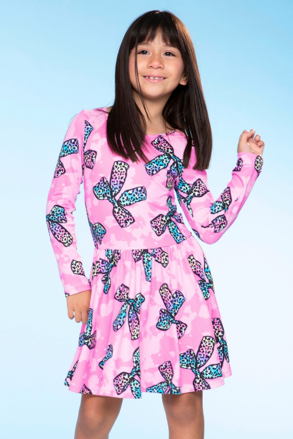 Simply Soft Long Sleeve Be Happy Dress.. - Purple Smile Retro