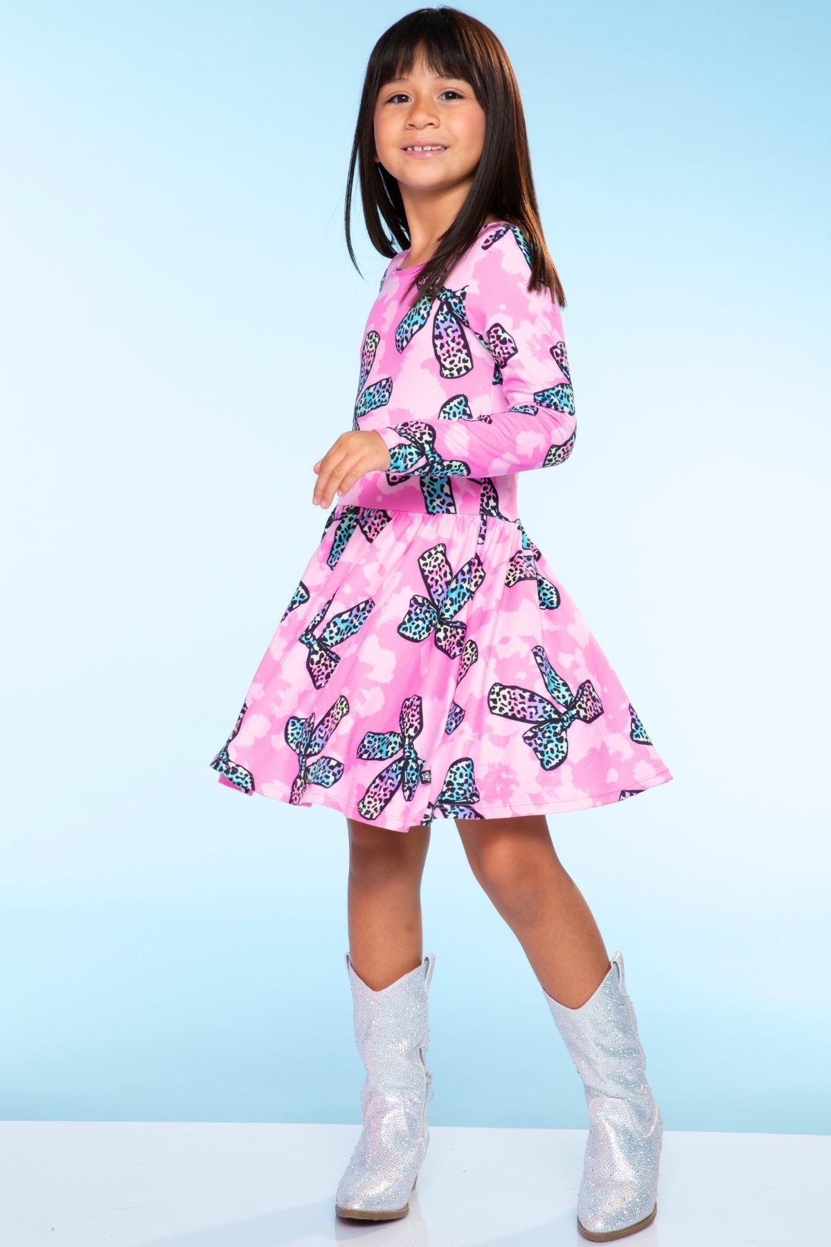 Simply Soft Long Sleeve Be Happy Dress.. - Purple Smile Retro
